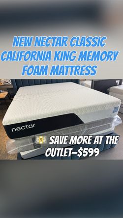 NEW NECTAR CLASSIC CALIFORNIA KING MEMORY FOAM MATTRESS