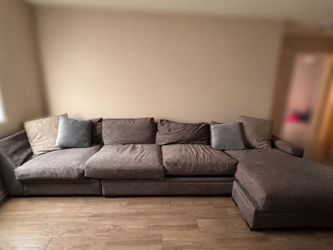 Grey L shape couch