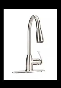 Project Source 2 Handle Pull Down Kitchen Faucet - Brushed Nickel