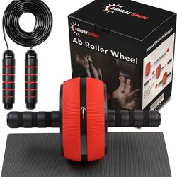 Ab Roller Wheel Sunray Sport-Ab Wheel Roller For Core Workout-Easy Quick Assembly Ab roller -Perfect Exercise Ab Workout Equipment-Strengthen Your Cor