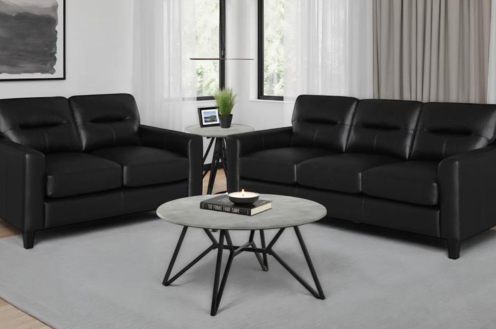 Scotland Black Sofa And Loveseat