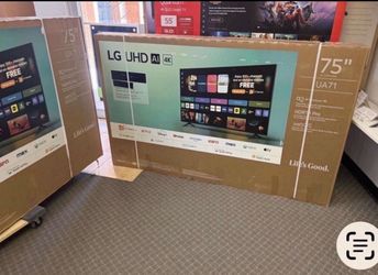 75 LG 4K smart HDTV $55 on financing for delivery six month warranty