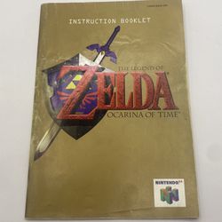 Legend of Zelda Ocarina of Time N64 Nintendo 64 Instruction Booklet Manual Only
