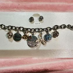Guess Charm Bracelet Set w/ Earrings
