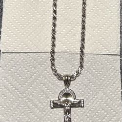 .925 Silver diamond cut rope chain