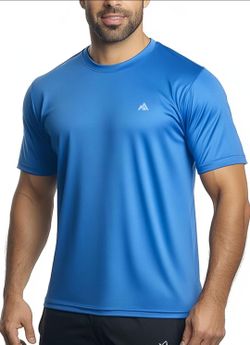 Instant Cooling Workout T-Shirt, XXL Quick Dry Athletic Gym Performance Tee Running Moisture Wicking Undershirt