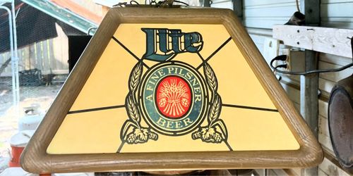 Miller Lite Beer Pool Table Hanging Light