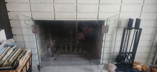 Fireplace temper glass screen