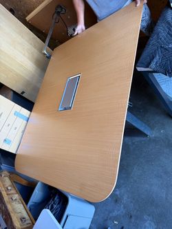 Conference Table - Krug Connexus Modular Wood Boardroom Table with Power Hatch