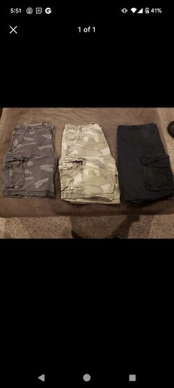 3 Pair Men's Cargo Shorts Size 42