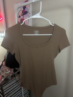 Beige Short Sleeve Body Suit