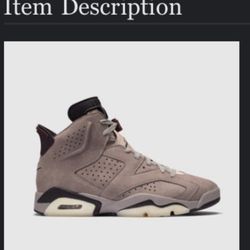 Nike Air Jordan 6 A Ma Maniere Size 12.5 