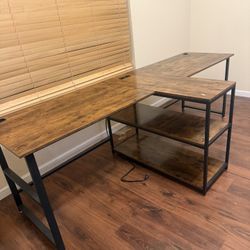 Double Sided Desk With Outlet Port