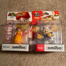 Super Mario Daisy And Bowser Amiibo Figures