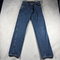 Wrangler FR Advanced Comfort Jeans Men’s 30x32 Blue Relaxed Straight Denim