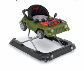 Jeep Classic Wrangler 3-in-1 Grow with Me Activity Walker - Features Music, Lights, Removable Play Tray, Push Walker Mode, Converts into Rolling Car T