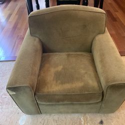 Solid Olive Green Extra Large Lounge Chair