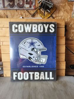 Dallas Cowboys Football Vintage Metal Sign 13"x16"