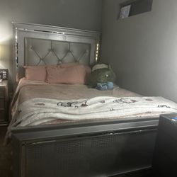 queen bed frame and mattress