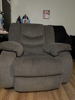 Grey recliner - $80 obo