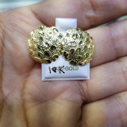 10k Gold Nugget Earrings