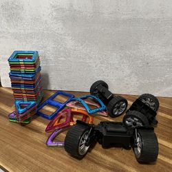 Lot Of 50 Magformers Magnetic Tiles 