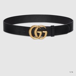 Gucci Black GG Marmont Belt