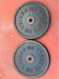 Gym plates 1 inch 50.lbs x 2