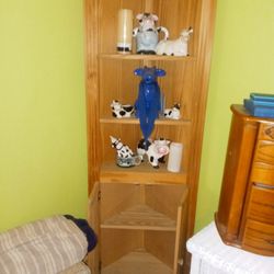 $80 Corner Shelf Three Shelves Storage At The Bottom All Wood