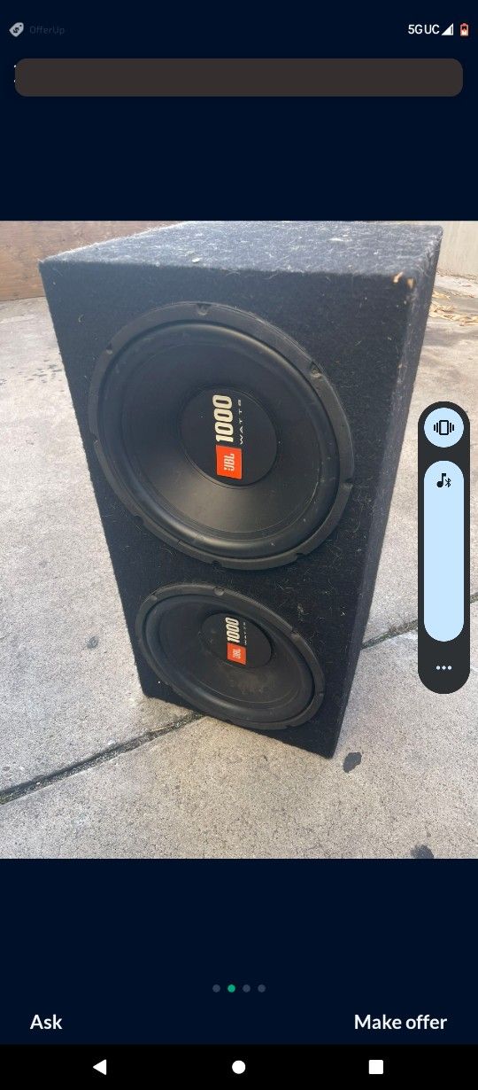 JBL SUBWOOFER BOX 1000 WATTS EACH 