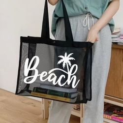 Trendy BEACH tote - WHITE - 2 available 
