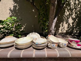 Lot of Dish and tea cups plates
