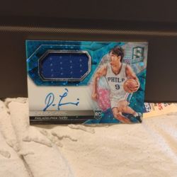 2017  DARIO SARIC AUTOGRAPHED GAME WORN MATERIAL ROOKIE CARD 