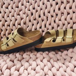 Papillio Birkenstock Florida Flex Platform Nubuck Leather 40 US Size Women 9 Men 7 