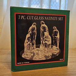 Vintage Glass Nativity