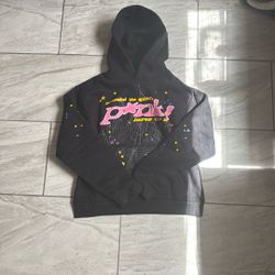 black sp5der hoodie size small never worn 
