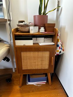 Rattan nightstand