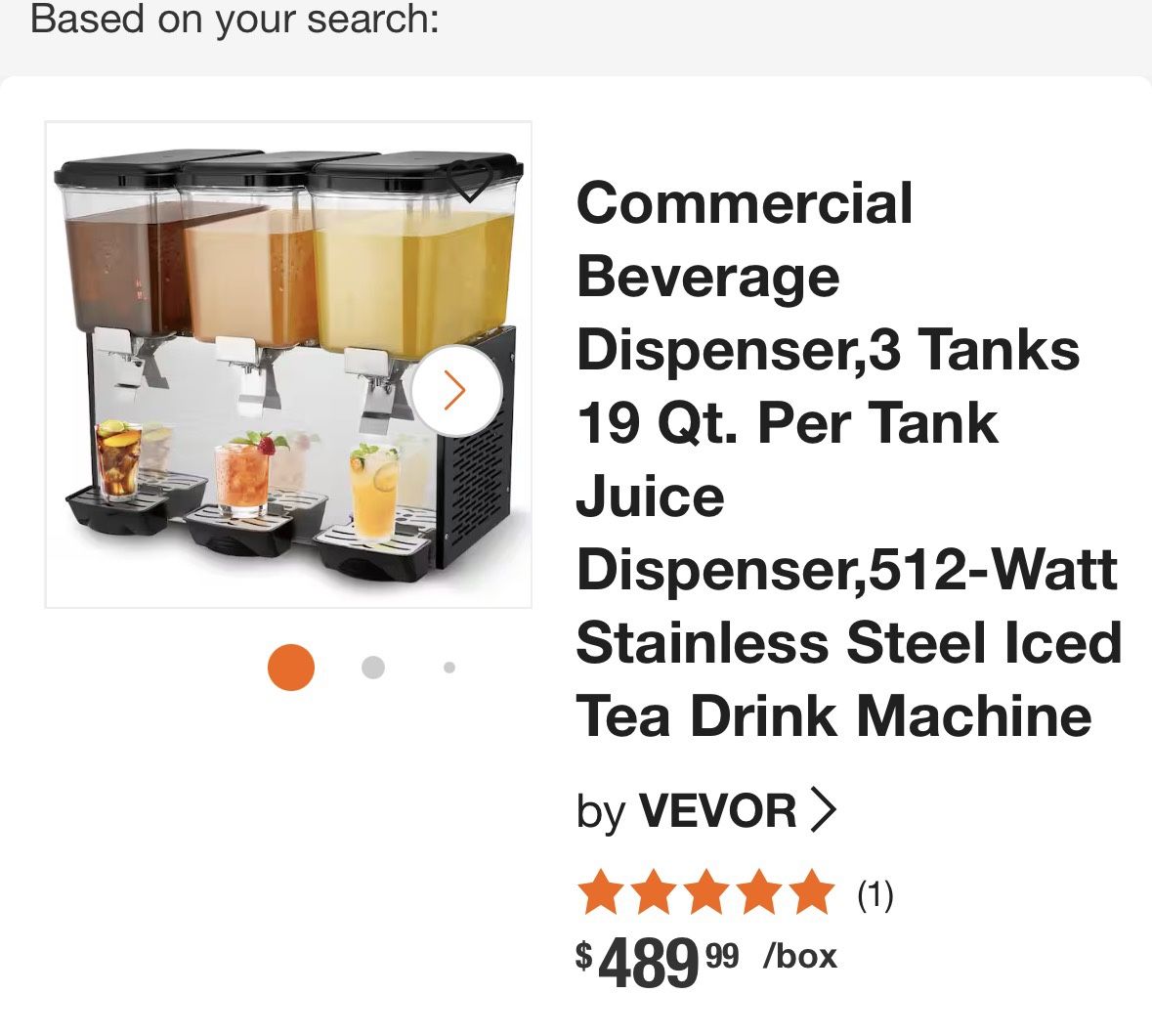 Commercial Beverage Dispenser,3 Tanks 19 Qt. Per Tank Juice Dispenser, Iced Tea Drink Machine