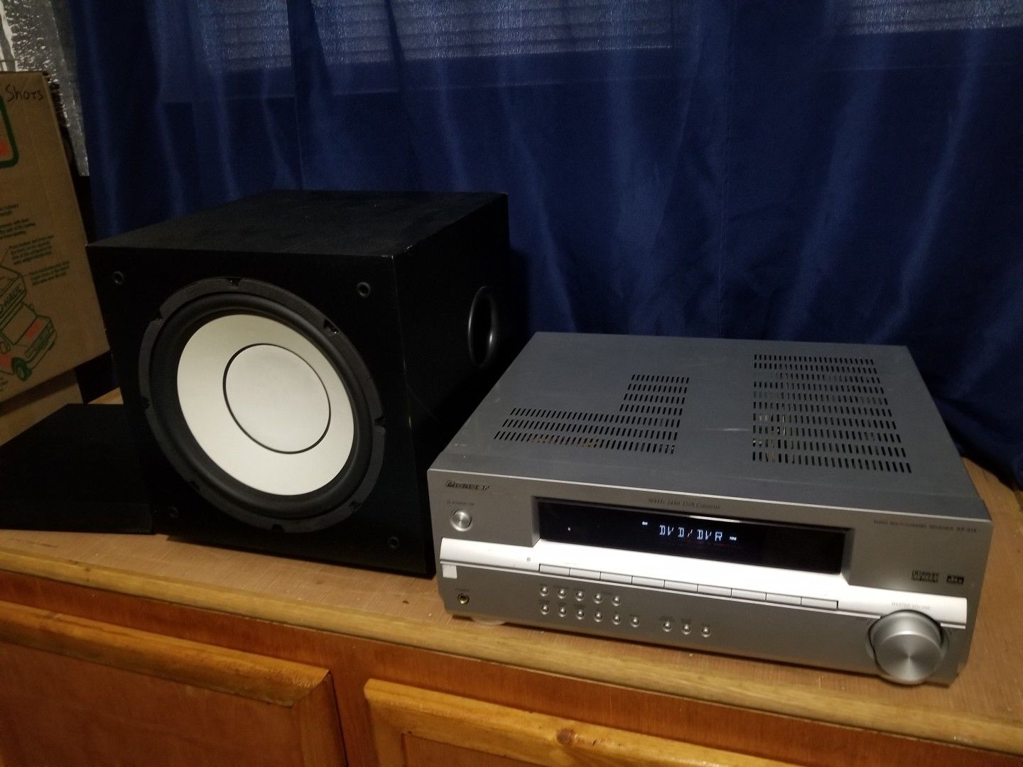 Pioneer receiver and Yamaha subwoofer