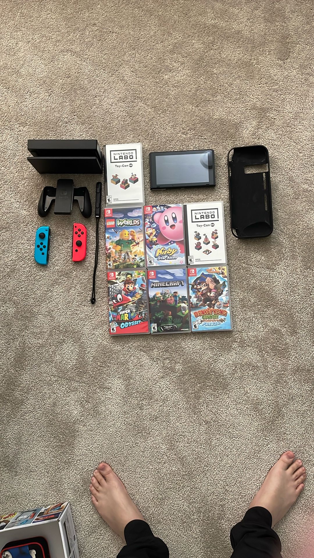 Full Nintendo Switch Set + 5 Games And 2 Labo Toy Cons No Cardboard Included