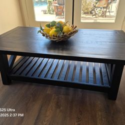 Mission Style Coffee Table And 2 Side Tables