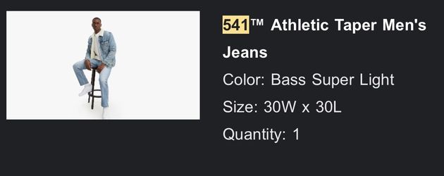 Levi’s 541 30 x 30 Jeans - Light Wash