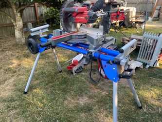 Craftsman sliding compound miter saw with Kobalt stand