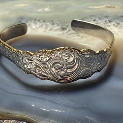 Sterling Silver Crumine Western Cuff Bracelet 