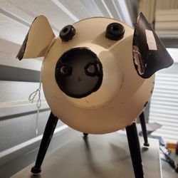 Shabby Chic Tin Piggy