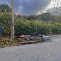 CURB ALERT!! FREE WOOD, HOSE, CHAIR, BOX SPRINGS