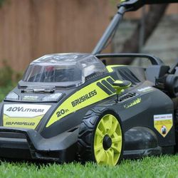 Ryobi Cordless Electric Lawn Mower With Weed Wacker Battery/Charger Included 