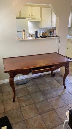 Maple French Provincial style table with drawer