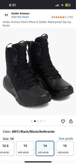 Under Armour Micro G Stellar Waterproof Zip-Up Boots
