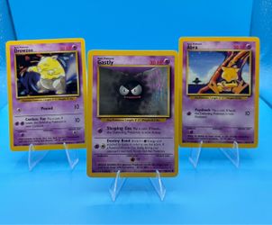 Base set Abra, Ghastly, and Drowzee LP